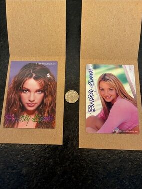 1999 Britney Spears vending Pop Artist Collectible Card sticker Pair